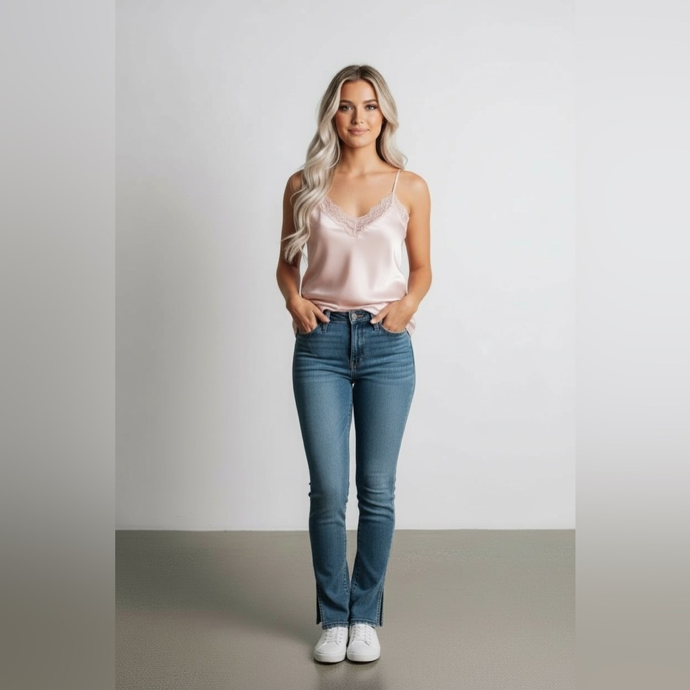 NWT Dear John High Rise Straight Slit Leg Jeans